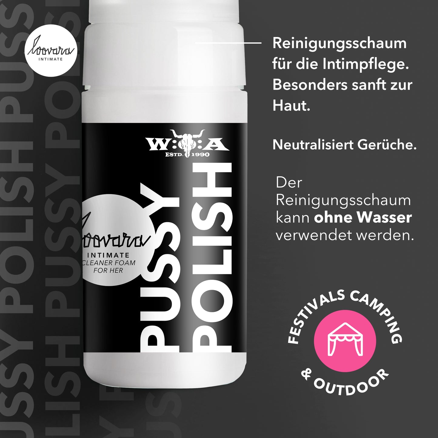 Loovara Pussy Polish - Wacken Edition- Intim-Waschschaum für Sie - 100 ml