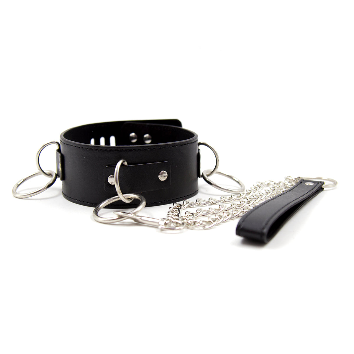 3 Ring Halsband mit Leine
