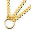 Marcena - edle schwere goldfarbene Halskette mit Leine