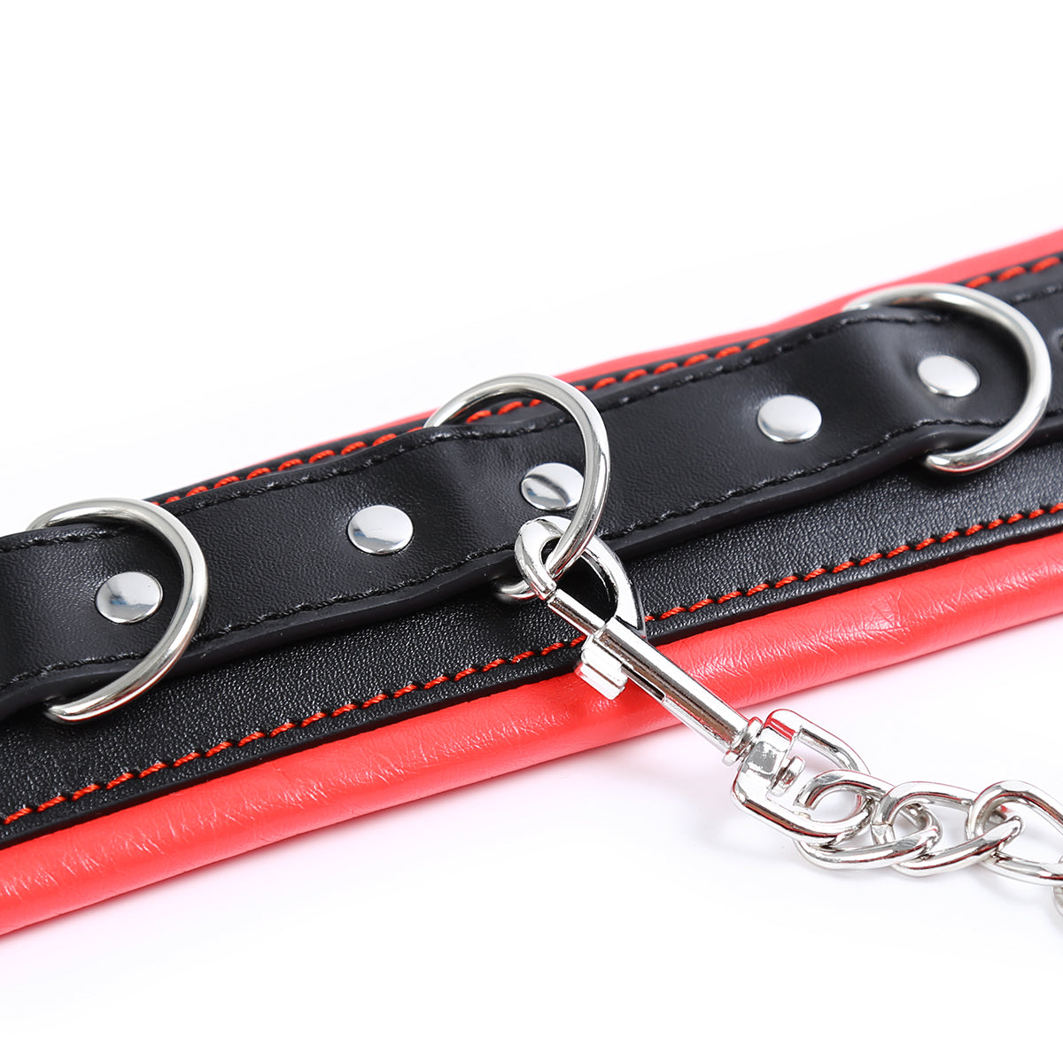 Libussa- schickes rot schwarzes Handfesselset