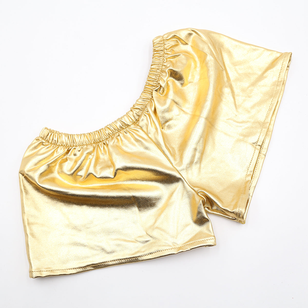 Spandex Frau Boxers Shorts goldfarbend