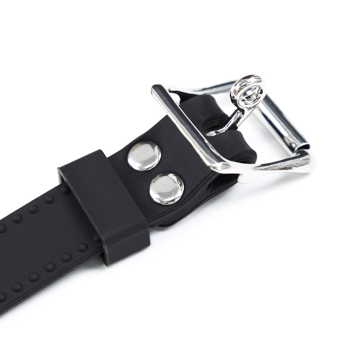 Mundknebel mit Dildo aus Silikon und Schlossschnalle