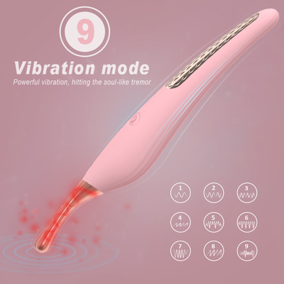 Vibro 12 Vibrator in Rosa, aus Silikon, Metall, ABS, mit USB-Aufladung, 9 Vibrationsmodi und wasserdicht nach IPX7. Auflegevibrator, Auflegvibrator , ähnlich DM