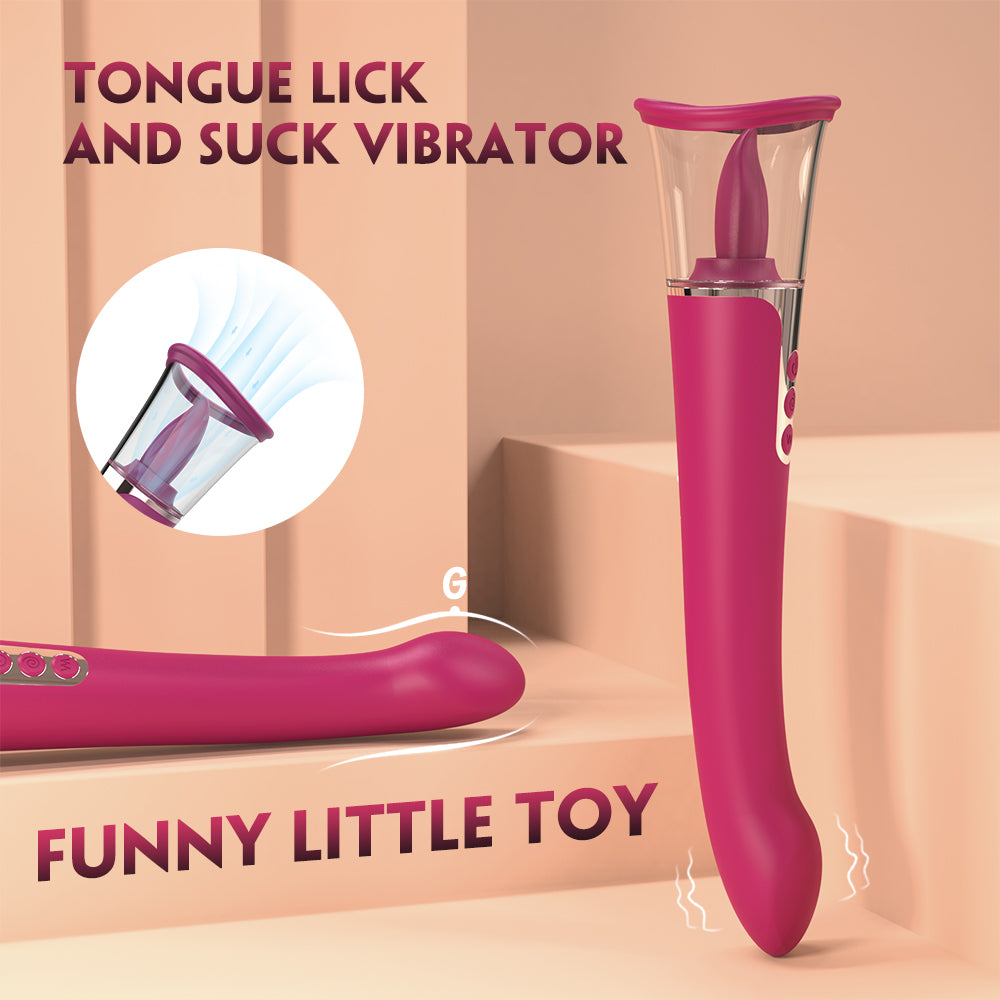 Vac me - G-Punkt-Vibrator mit Klitoris-Vibrozunge