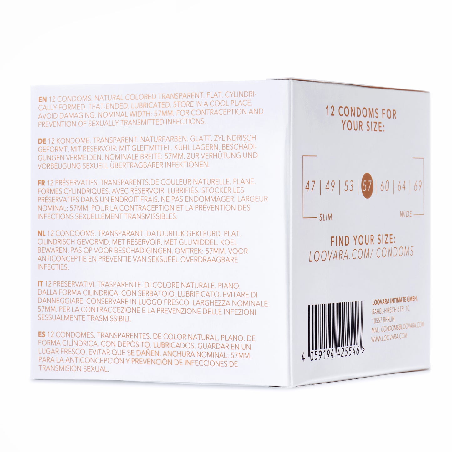 Kondom - Größe 57, 12er Pack