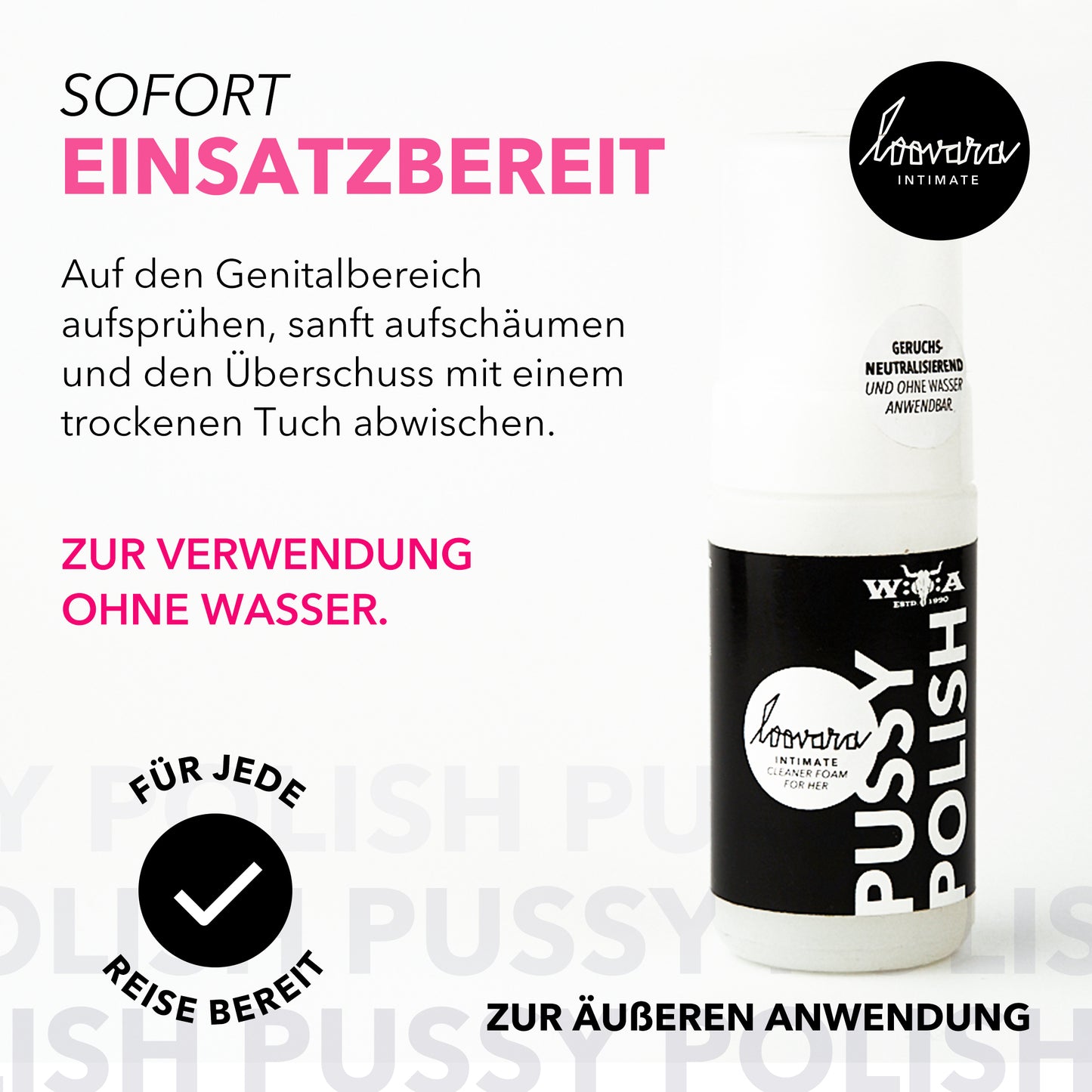 Loovara Pussy Polish - Wacken Edition- Intim-Waschschaum für Sie - 100 ml