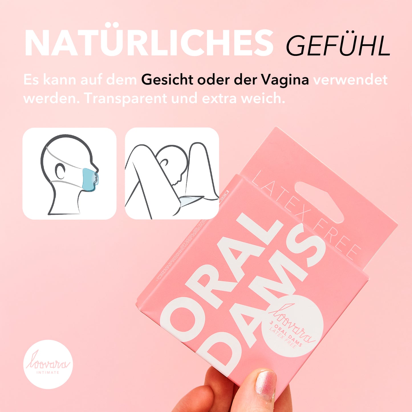 Kondome - Latexfreie Oraltücher - 3 Stück