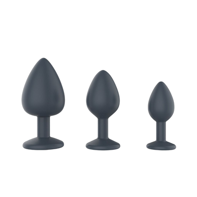 Diamond Anal Plug Set aus Silikon S/ M/L