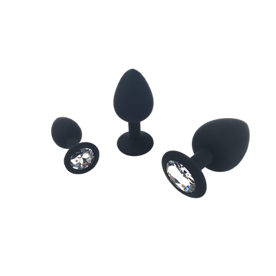 Diamond Anal Plug Set aus Silikon S/ M/L