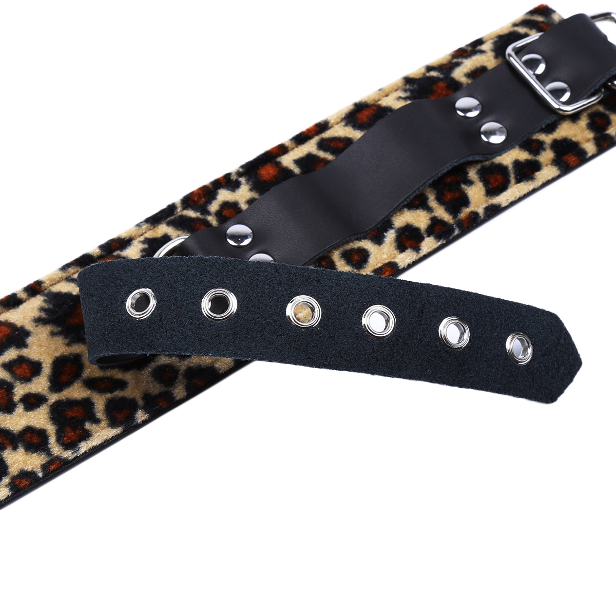 Virna - Leopard Real Leather Wrist restraint echtleder Fussfesseln M