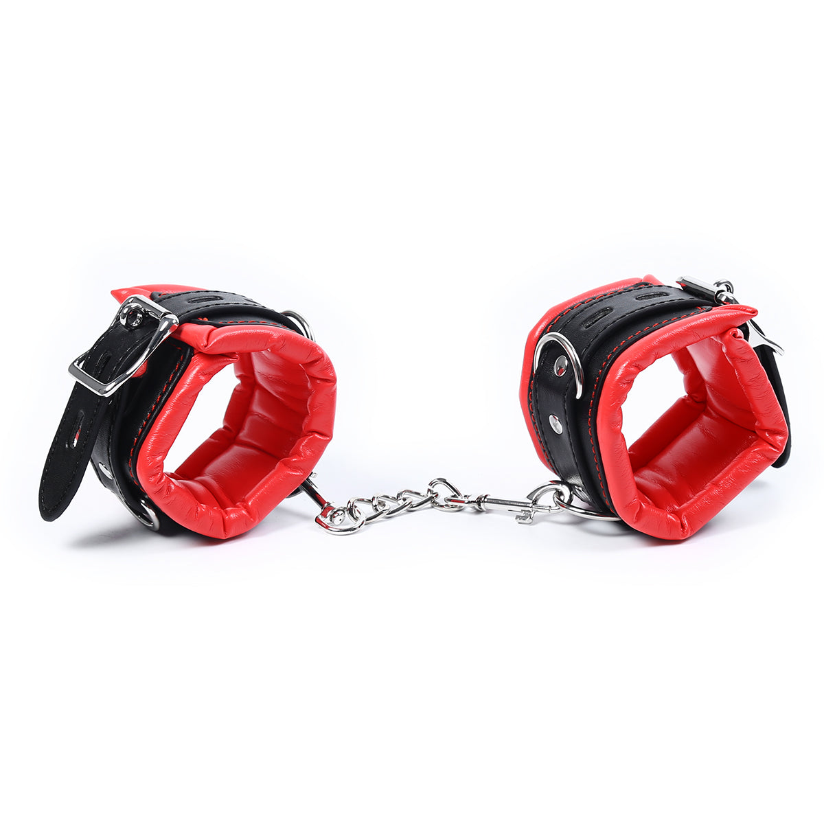 Libussa- schickes rot schwarzes Handfesselset