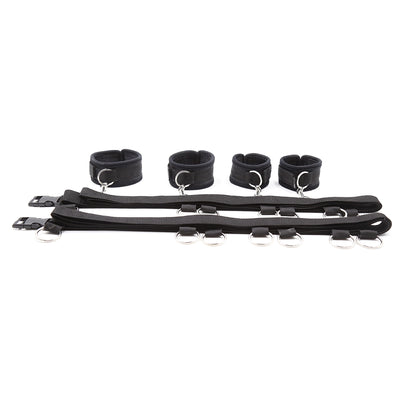 Bondage Set - Deluxe einstellbare Neoprenmanschetten für die Matratze Set