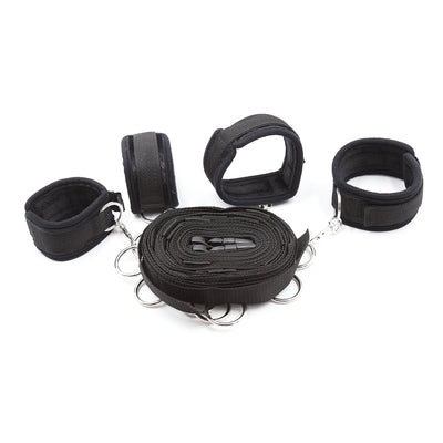 Bondage Set - Deluxe einstellbare Neoprenmanschetten für die Matratze Set