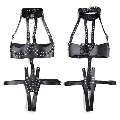 L-Fetish Leather Queen Body Harness