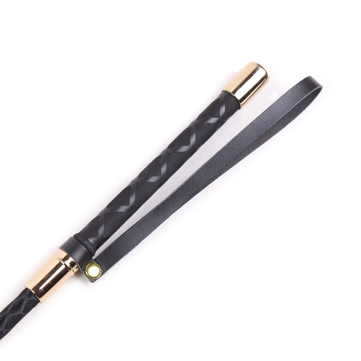 Giuliana - stilvolle PU Gerte (Golden Metal) L