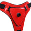 Shiny Strapon schick schwarz / rot