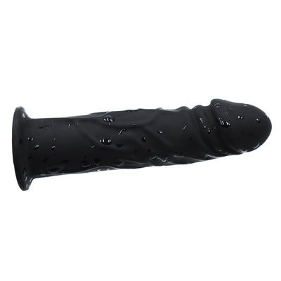 Shiny PVC Strap On(Long Dildo) Schwarz