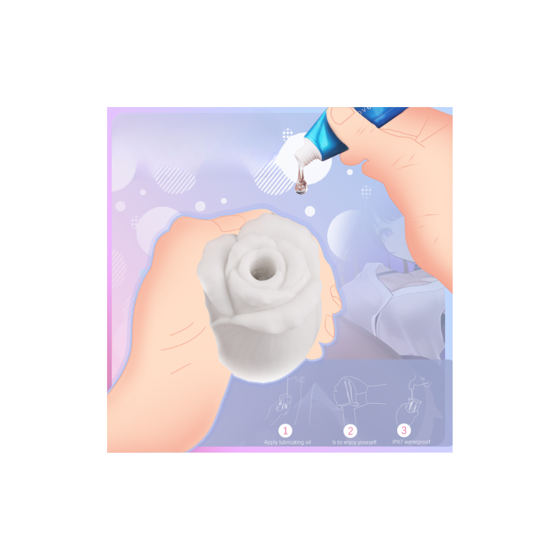 Pleasure Place - Rosenförmiger Masturbator für Männer aus weichem Silikon - realistisches Gefühl, IPX7 wasserdicht & wiederverwendbar