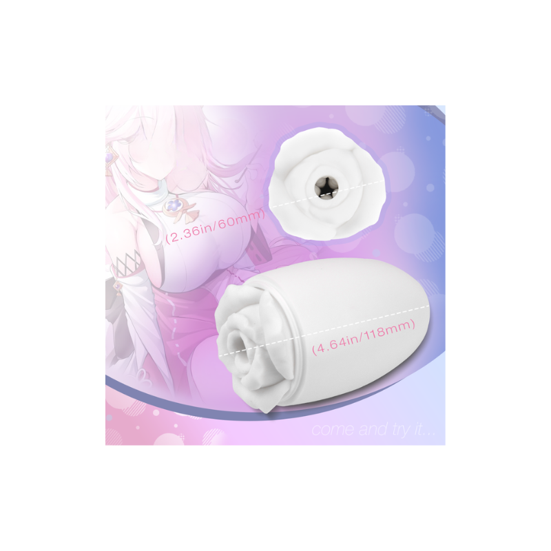Pleasure Place - Rosenförmiger Masturbator für Männer aus weichem Silikon - realistisches Gefühl, IPX7 wasserdicht & wiederverwendbar