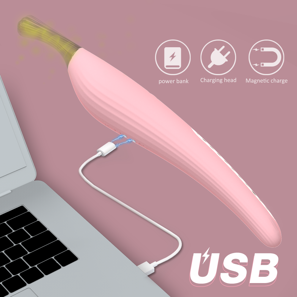 Vibro 12 Vibrator in Rosa, aus Silikon, Metall, ABS, mit USB-Aufladung, 9 Vibrationsmodi und wasserdicht nach IPX7. Auflegevibrator, Auflegvibrator , ähnlich DM 