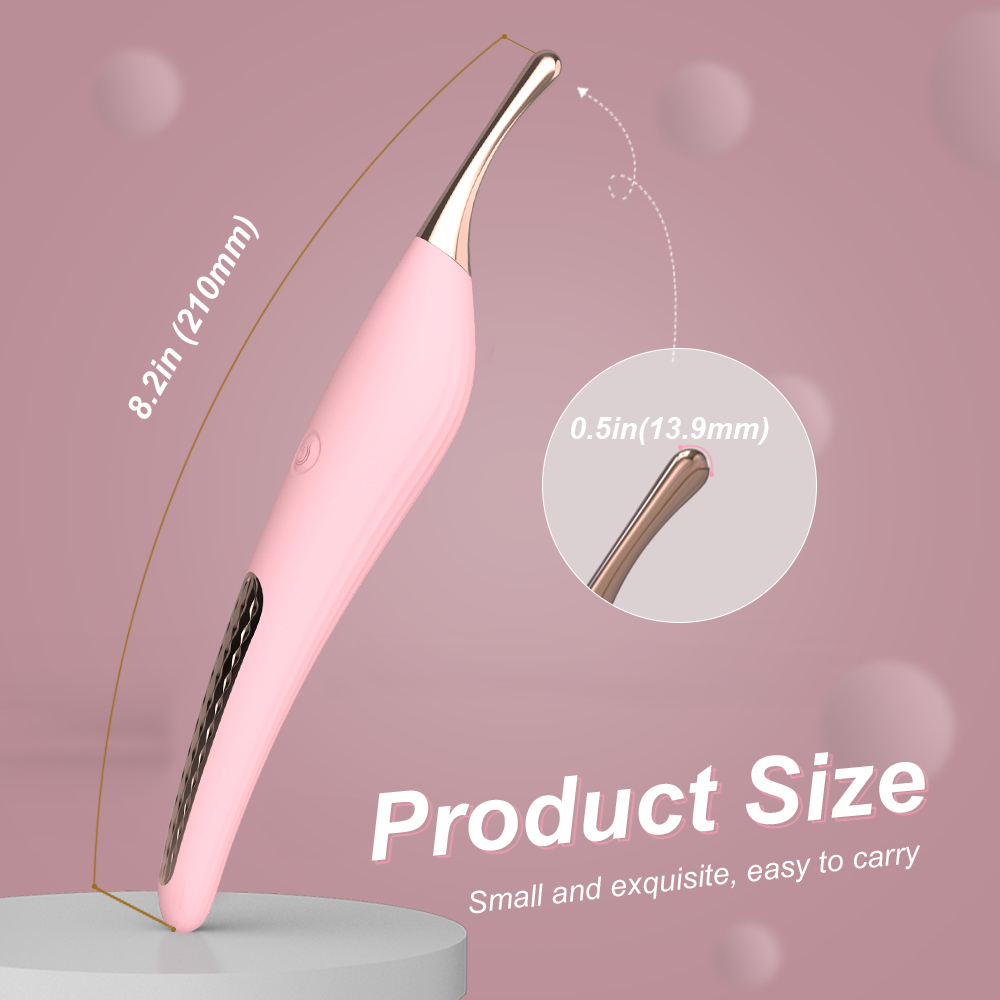 Vibro 12 Vibrator in Rosa, aus Silikon, Metall, ABS, mit USB-Aufladung, 9 Vibrationsmodi und wasserdicht nach IPX7. Auflegevibrator, Auflegvibrator , ähnlich DM 