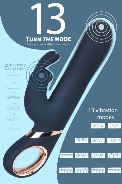 BIG DOUBLE -  Rabbit Vibrator Rotiert  und Vibriert edler Look